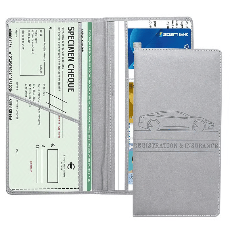 Last Day 49% OFF ✨Magnetic Car Document Organizer – PU Leather Glove Box Holder