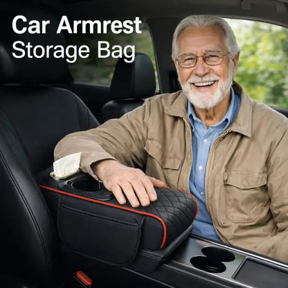 LAST DAY 49% OFF🔥Multi-Purpose Car Console Storage Bag with Armrest Pad