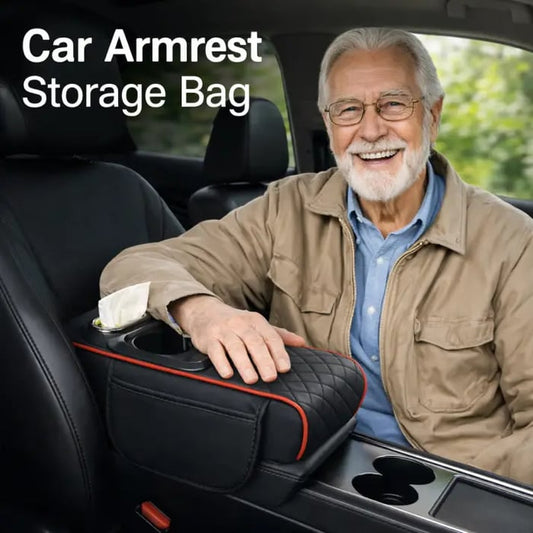 LAST DAY 49% OFF🔥Multi-Purpose Car Console Storage Bag with Armrest Pad