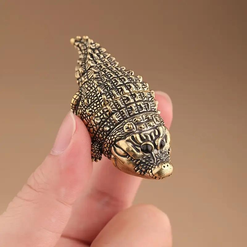 🔥Cute Fat Copper Alligator Statue