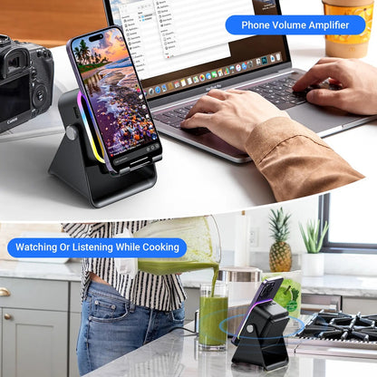 🔥 Last Day 49% OFF – Wireless Induction Bluetooth Speaker with Adjustable Phone Stand