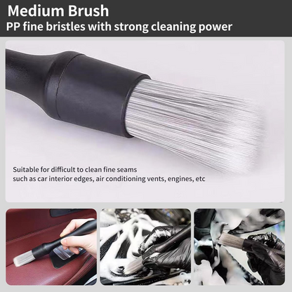🚗Car Detailing Brush Set - 4-Piece Kit for Interior & Exterior Cleaning