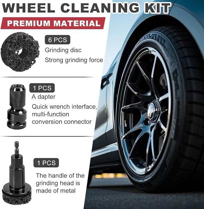 LAST DAY 49% OFF🔥Pro-Grade Wheel Hub & Stud Resurfacing Kit | Rust Removal Attachment