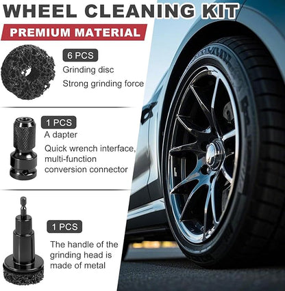 LAST DAY 49% OFF🔥Pro-Grade Wheel Hub & Stud Resurfacing Kit | Rust Removal Attachment