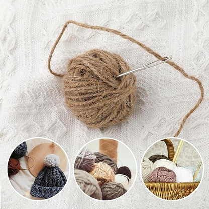 30 Hand Sewing Pointed Needles with Wooden Needle Case