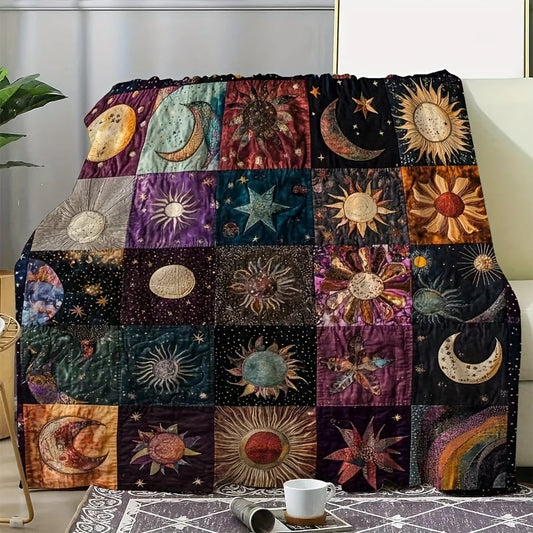 Last Day 49% OFF 🔥Bohemian Sun and Moon Flannel Blanket