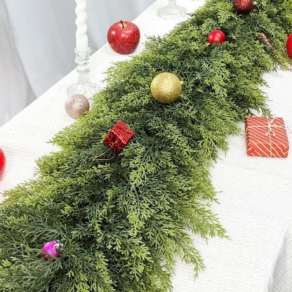 💖Last Day 49% OFF — Green Artificial Green Leaves Pine Tree Garland🌲