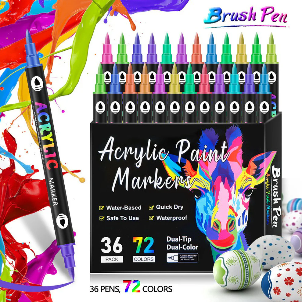 🔥Last Day 49%OFF -Dual Tip Acrylic Paint Pen Marker