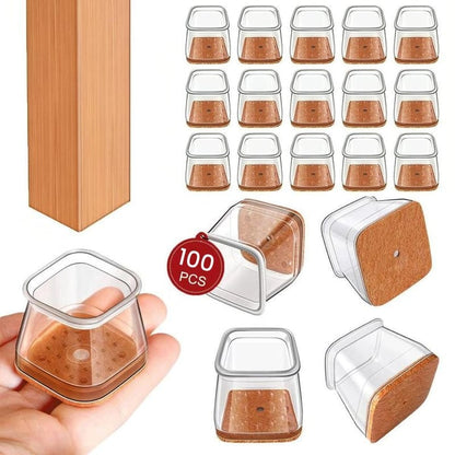 LAST DAY 49% OFF 🔥Square Chair Leg Protectors✔️ - Fits All Shape Chair Mat for Wood and Tile Floors🪑
