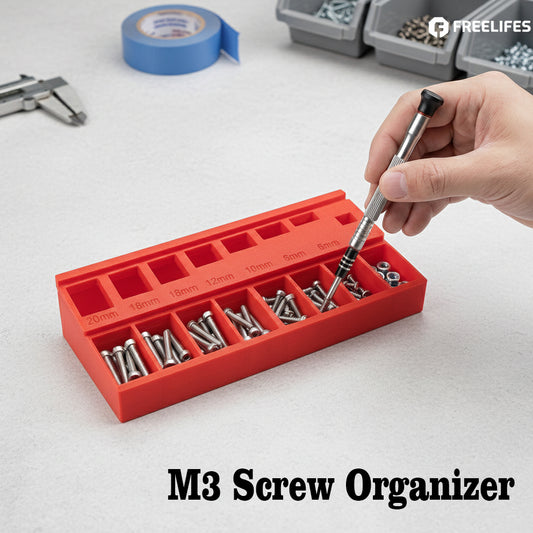 M3 Screw Organizer – Precision Bolt Sorter Tray with 7 Measuring Slots