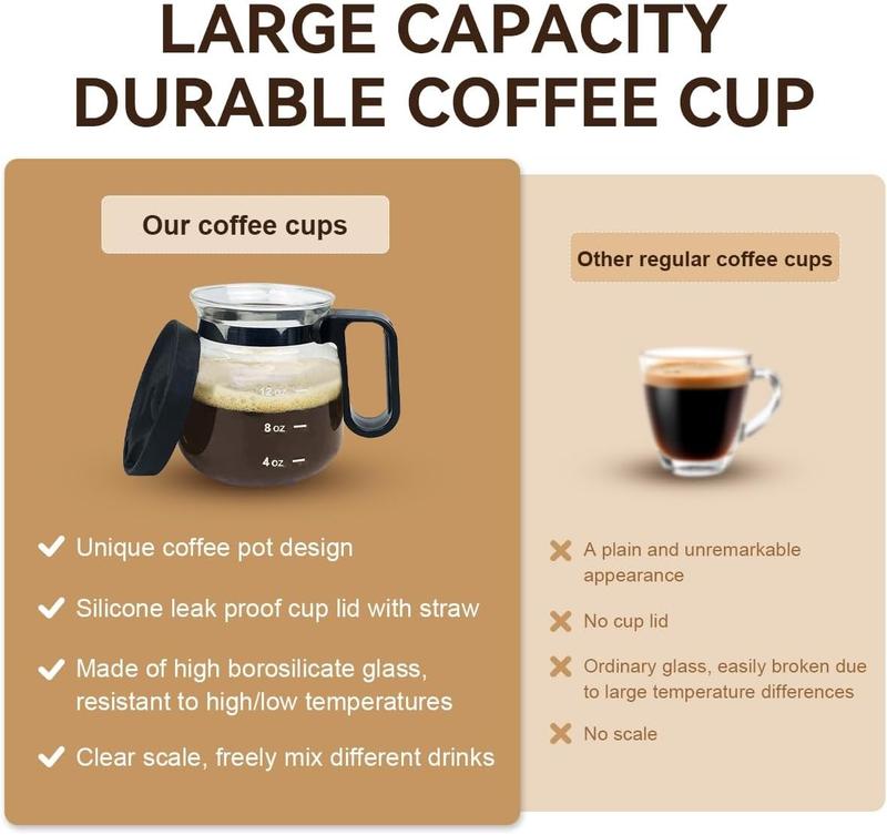 Last Day 49% OFF🔥16oz Glass Coffee Mug – Coffee Pot Style Carafe