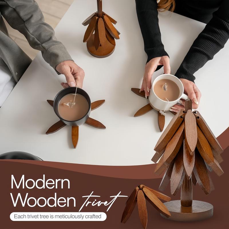 Last Day 49% OFF 🔥Wooden Leaf-Shaped Heat Insulation Placemat