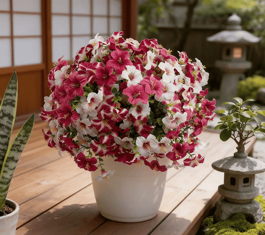 ⏰Last Day 49% OFF🌱Artificial Flowers for Outdoors, Fake Outdoor Petunias UV Resistant (Zero Pollen Allergies)