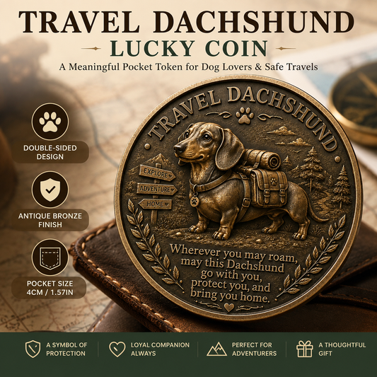 Carry a Lucky Dachshund Everywhere 🐾 | Pocket Coin for Safe Travels