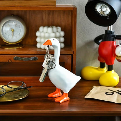 Elegant Resin Goose & Duck Desktop Sculpture for Home Decor