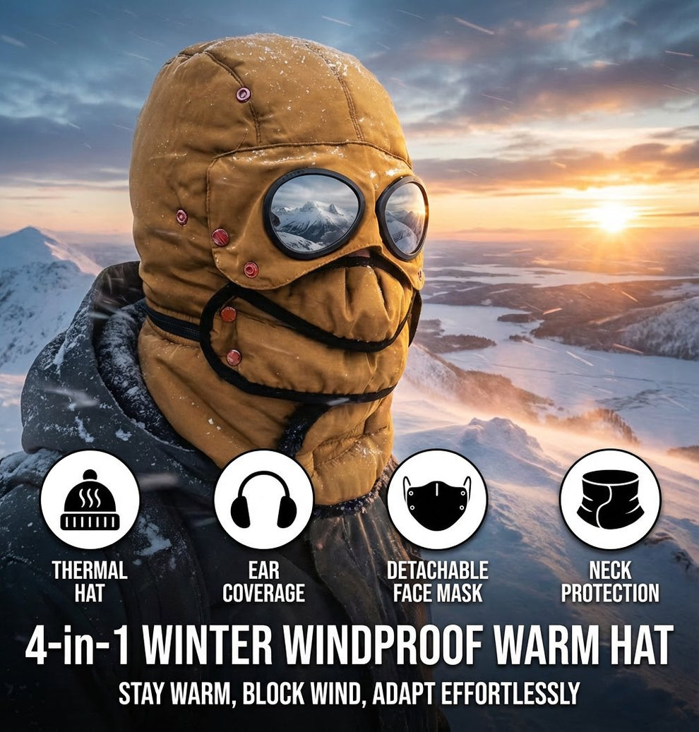 LAST DAY 49% OFF 🔥 Winter Best-Selling 4-in-1 Windproof Warm Hat