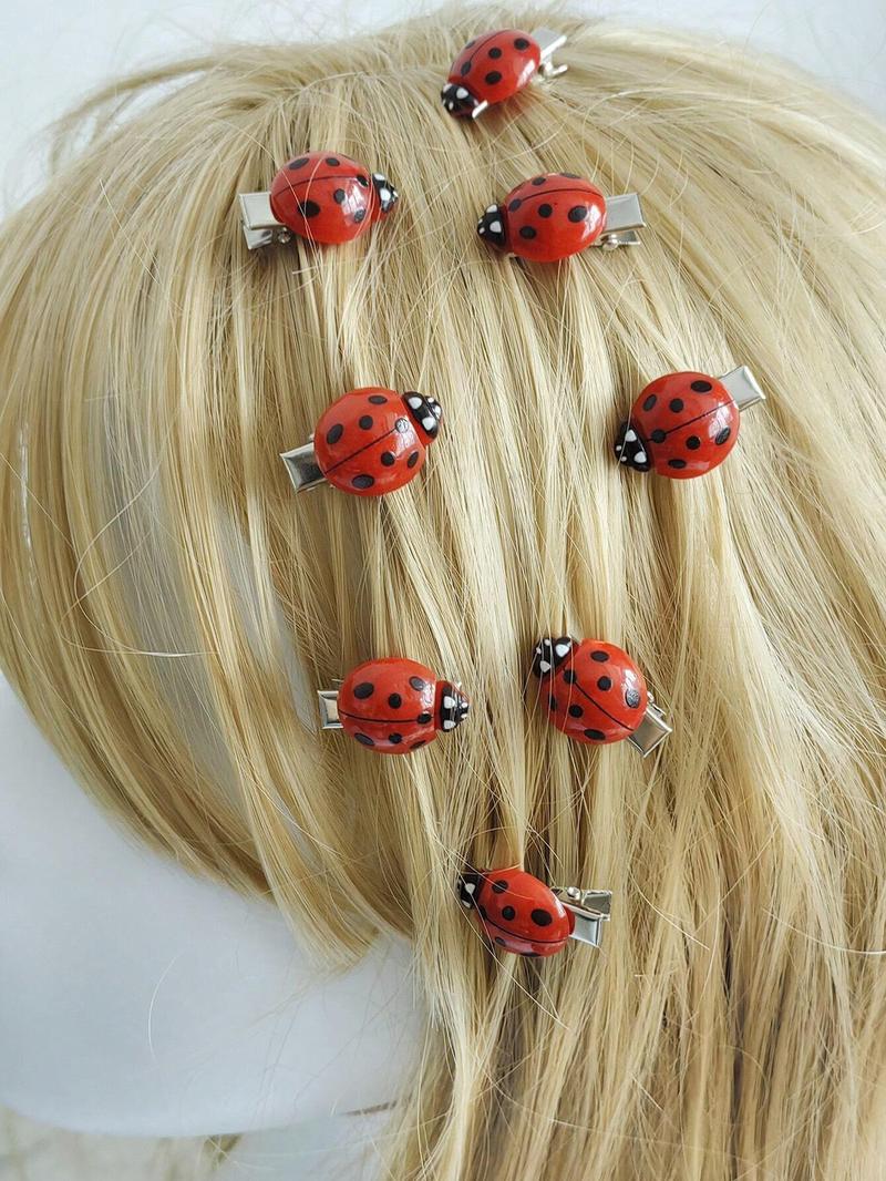 Last Day 49% OFF 🔥 10PCS Cute Ladybird Hair Clips Set for Kids & Girls