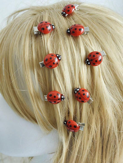 Last Day 49% OFF 🔥 10PCS Cute Ladybird Hair Clips Set for Kids & Girls