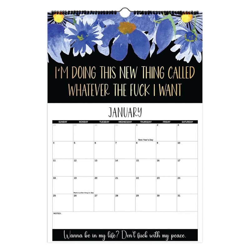 Here We F*cking Go Again: 2026 Swear Calendar for Tired-Ass Women - Hang with Ease, Funny Monthly Calendar