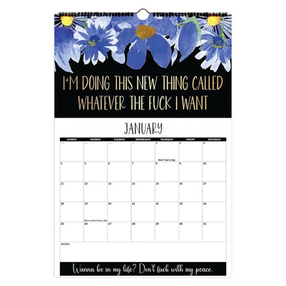 Here We F*cking Go Again: 2026 Swear Calendar for Tired-Ass Women - Hang with Ease, Funny Monthly Calendar