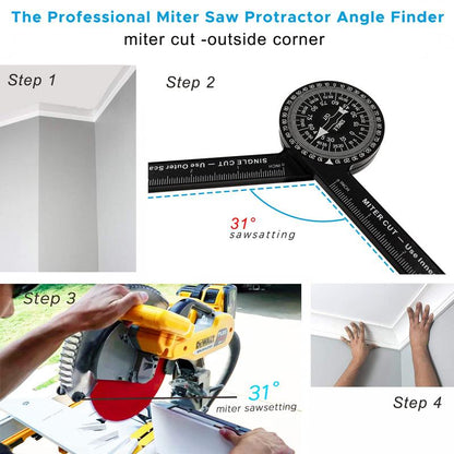 Last Day 49% OFF 🔥Aluminum Miter Saw Protractor-Best Angle Measurement Tool