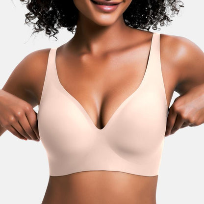 ✨Last Day 49% OFF 🔥Deep V Seamless Wireless Bra – Natural Lift & All-Day Comfort