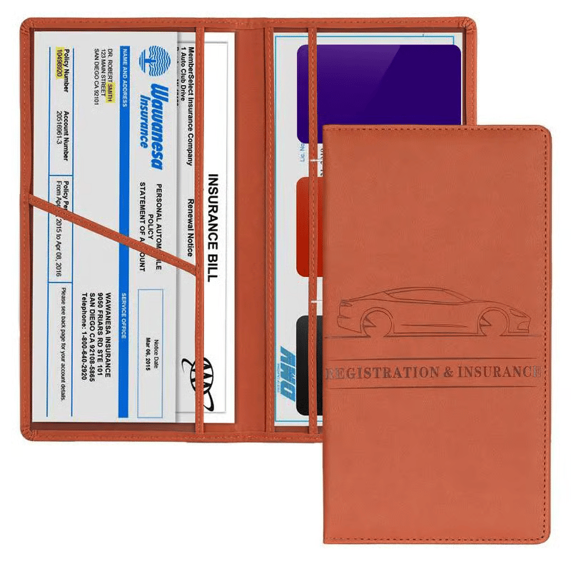 Last Day 49% OFF ✨Magnetic Car Document Organizer – PU Leather Glove Box Holder