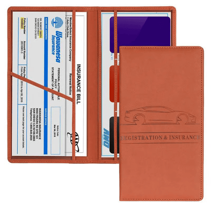 Last Day 49% OFF ✨Magnetic Car Document Organizer – PU Leather Glove Box Holder