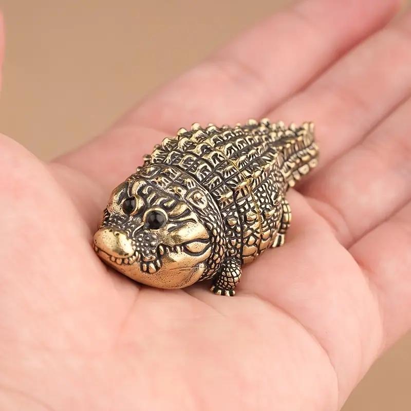 🔥Cute Fat Copper Alligator Statue