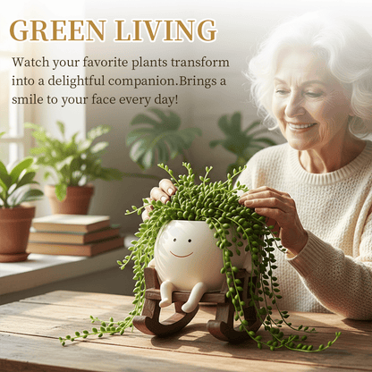 Last Day 49% OFF🔥Smily Face Garden Planter Pot