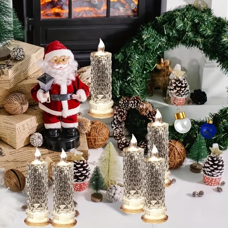 Last Day 49% OFF 🔥Christmas Decor LED Crystal Candle Lamp🎄🕯️
