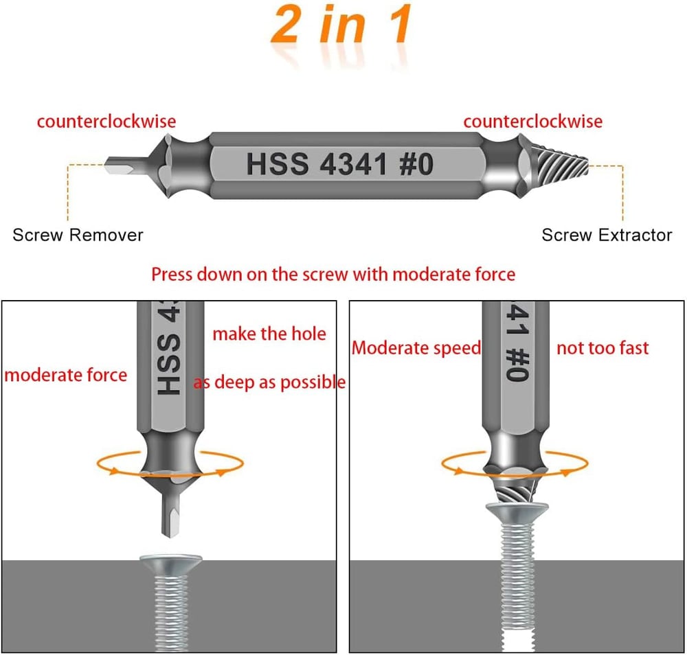 Last Day 49% OFF🔥🔧 Damaged Screw Extractor Set – Remove Stripped Screws in Seconds