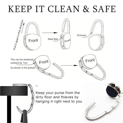 Last Day 49% OFF🔥Portable Bag Holder - Folding Handbag Hanger