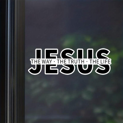 💥Jesus-The Way The Truth The Life Christian Vinyl Decal Car Sticker