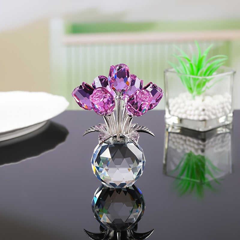 🎁Last Day 49% OFF 🌹Everlasting Crystal Rose Flower Figurine – A Timeless Gift for Mom