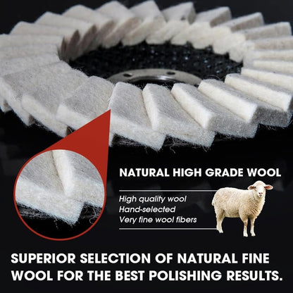 Last Day 49% OFF🔥Premium Wool Felt Polishing Flap Disc for Angle Grinders
