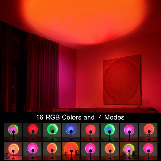 🔥LAST DAY 49% OFF - 🌅Sunset Lamp Projector Light 💫180° Adjustable RGB Sunset Mood Lamp