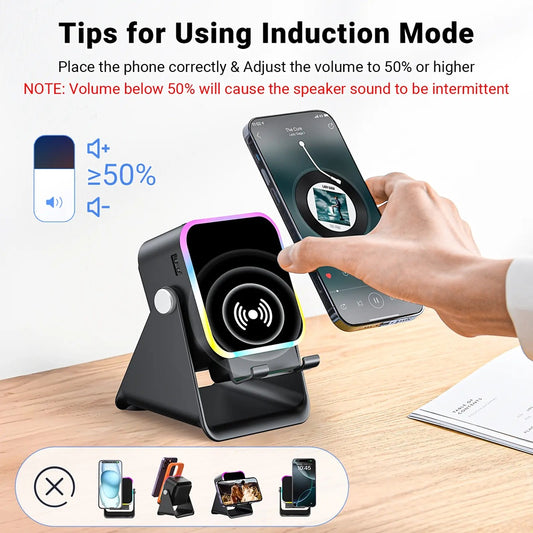 🔊Place & Play Phone Speaker Stand — Instantly Bigger Sound, No Pairing Needed