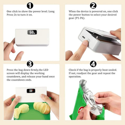 Last Day 49% OFF🔥Portable sealing machine – With Bag Cutting Function, Rechargeable