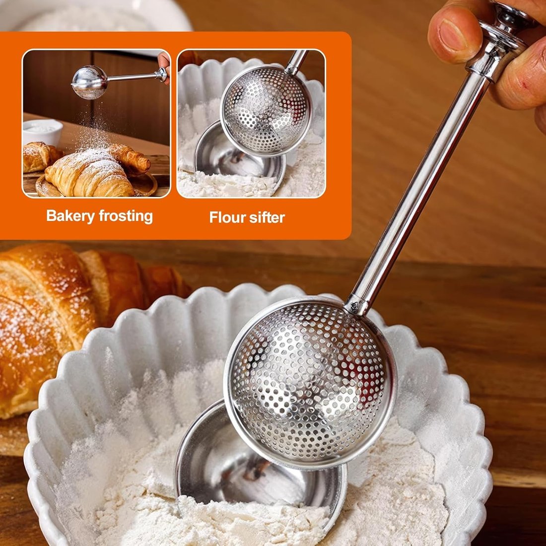 🔥Hot for the Holidays-Multifunctional Stainless Steel Powder Sifter