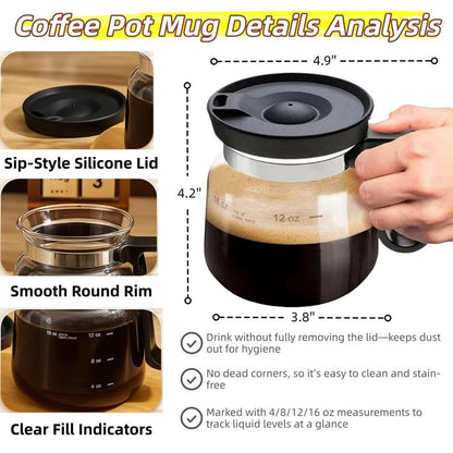 Last Day 49% OFF🔥16oz Glass Coffee Mug – Coffee Pot Style Carafe