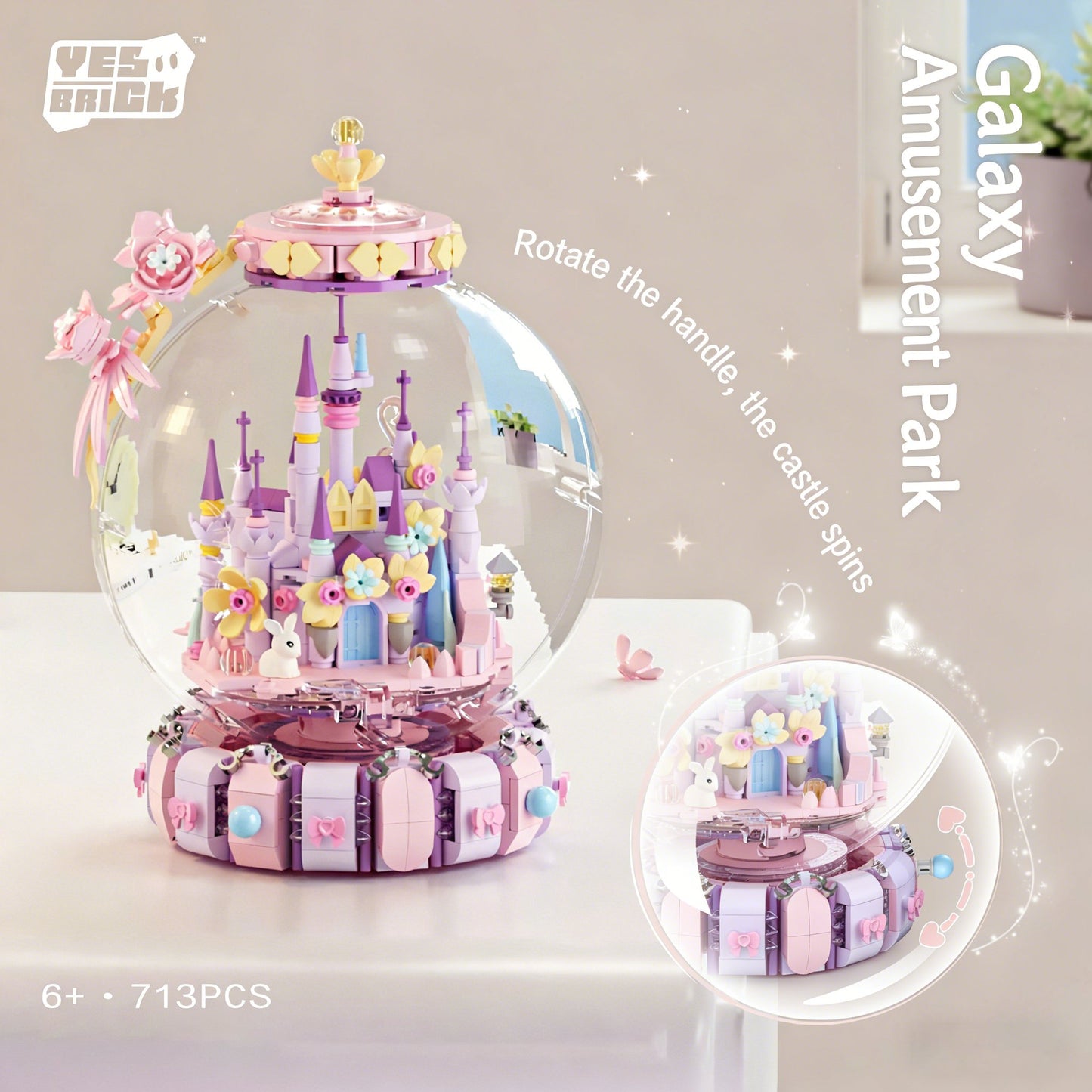 🔥Last Day 50% OFF - 🏰 ✨ Crystal Ball Castle Building Blocks