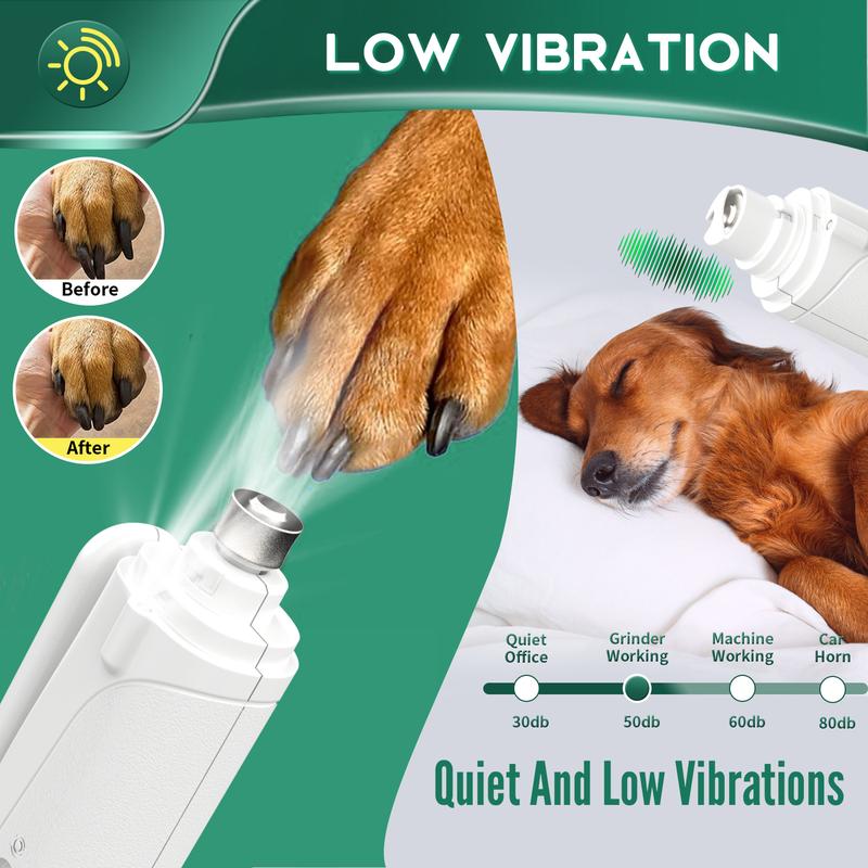 Silent Pet Nail Trimmer Set with Led Lights