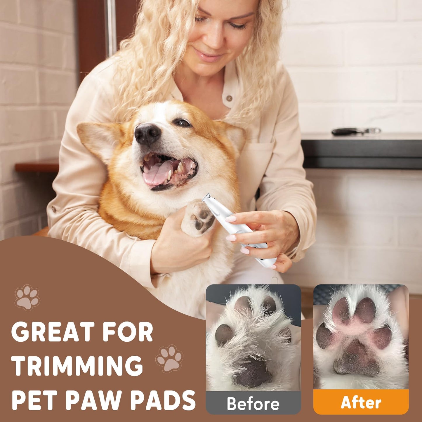 Rechargeable Pet Hair Trimmer Kit