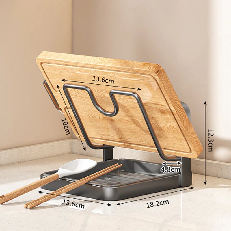 Last Day 49% OFF🔥Kitchen Pot Lid Storage Rack – Vertical Organizer with Drain Tray