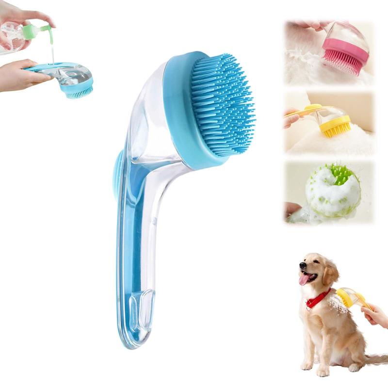 Last Day 49% OFF🔥2 in 1 Dog Bath Brush with Built-in Shampoo Dispenser 🐱