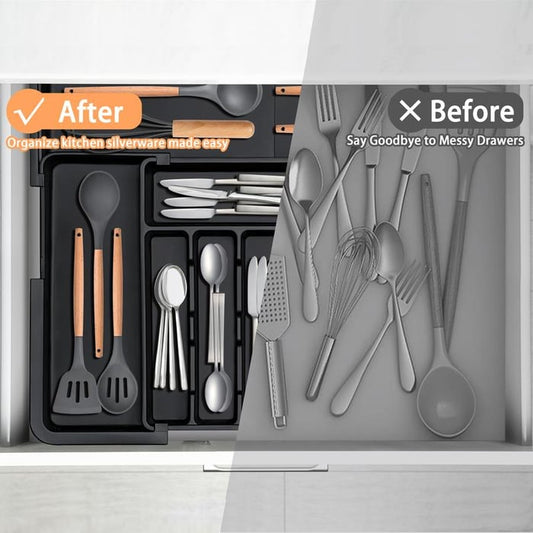 ⏰Last Day 49% OFF✨ Large Capacity Expandable Utensil Drawer Organizer