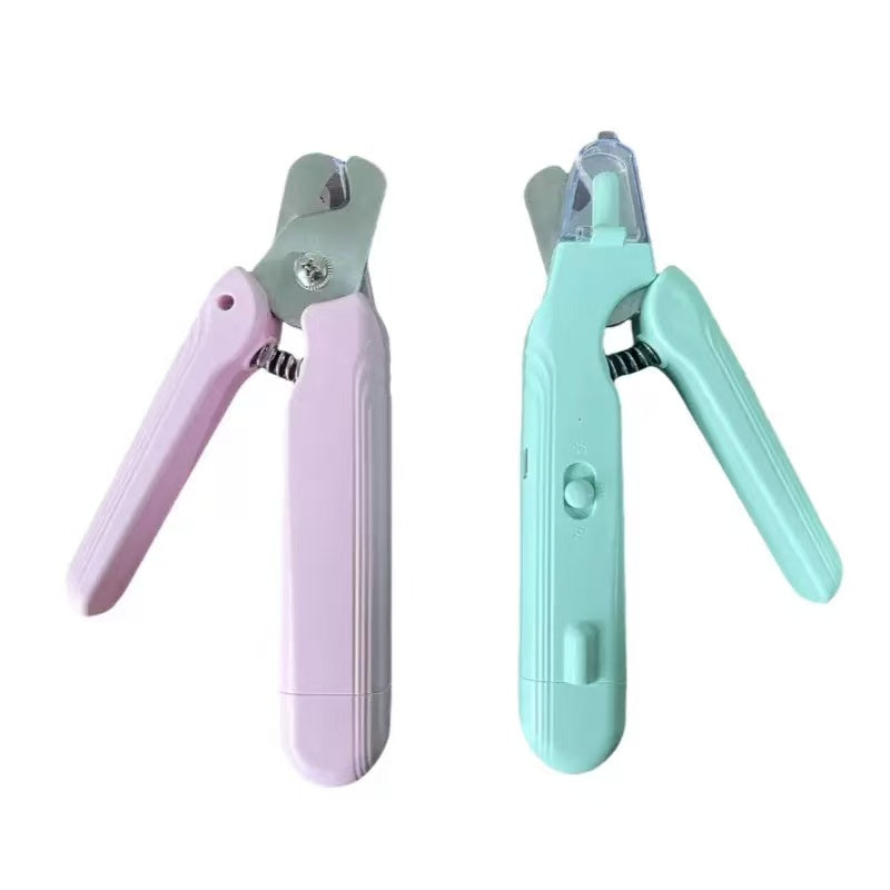 Silent Pet Nail Trimmer Set with Led Lights