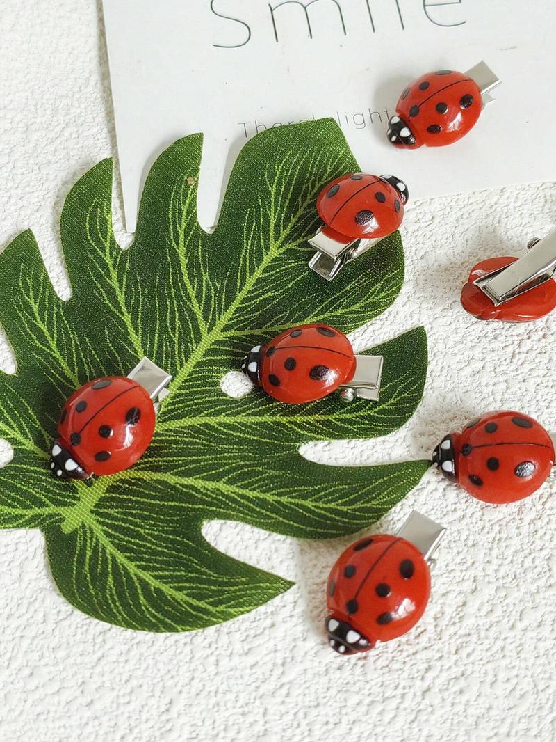 Last Day 49% OFF 🔥 10PCS Cute Ladybird Hair Clips Set for Kids & Girls