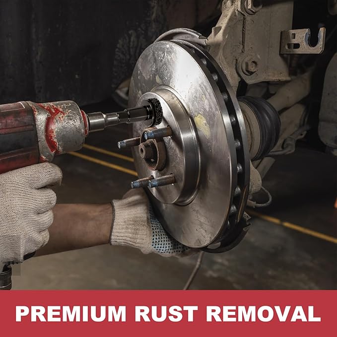 LAST DAY 49% OFF🔥Pro-Grade Wheel Hub & Stud Resurfacing Kit | Rust Removal Attachment